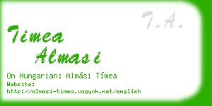 timea almasi business card