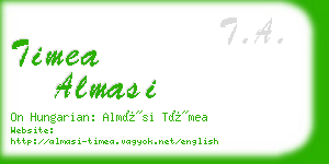 timea almasi business card